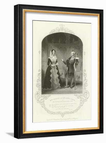 Mrs Ternan and Mr Lewis Ball as the Countess Rousillon and Her Clown-null-Framed Giclee Print