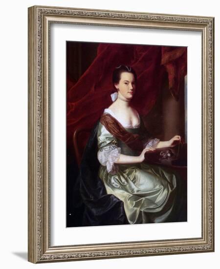 Mrs Theodore Atkinson Jr.-John Singleton Copley-Framed Giclee Print