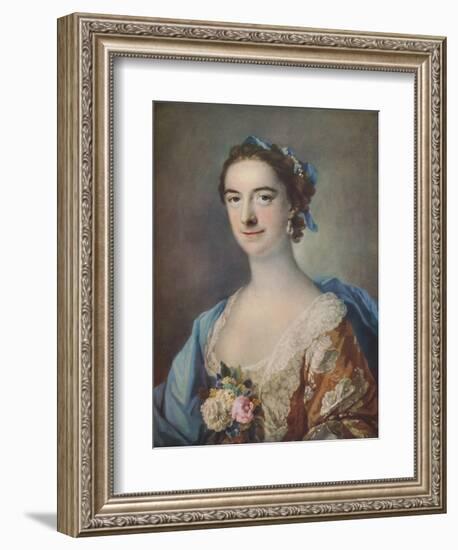 'Mrs Thomas Cripps', 1759-Francis Cotes-Framed Giclee Print