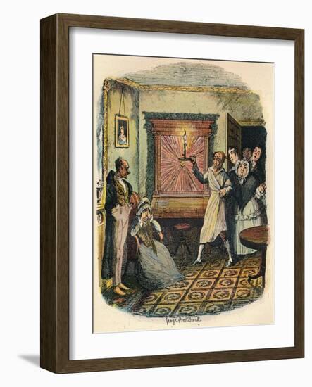 Mrs. Tibbs and Mr. Evenson, C1900-George Cruikshank-Framed Giclee Print