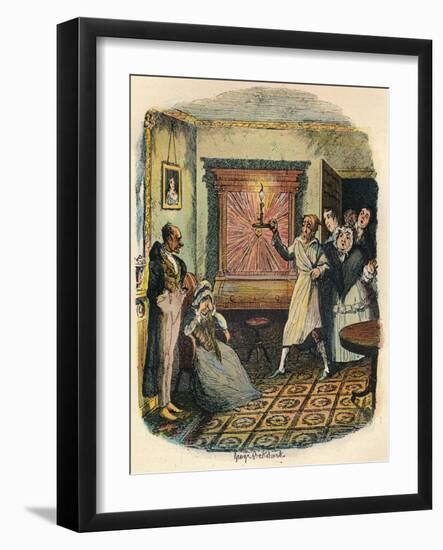 Mrs. Tibbs and Mr. Evenson, C1900-George Cruikshank-Framed Giclee Print