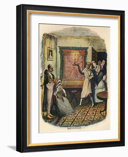 Mrs. Tibbs and Mr. Evenson, C1900-George Cruikshank-Framed Giclee Print