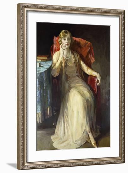 Mrs. W.N. Radford, 1929-Sir John Lavery-Framed Giclee Print