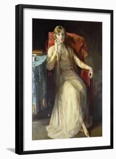 Mrs. W.N. Radford, 1929-Sir John Lavery-Framed Giclee Print