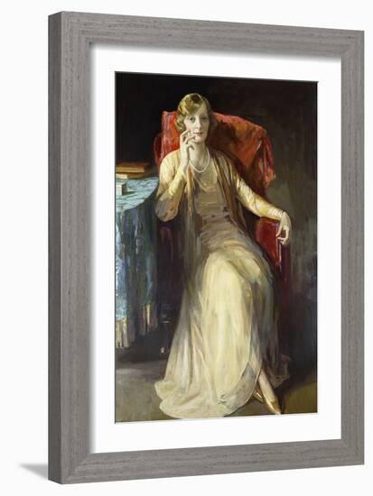 Mrs. W.N. Radford, 1929-Sir John Lavery-Framed Giclee Print