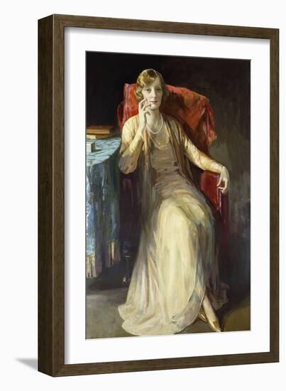 Mrs. W.N. Radford, 1929-Sir John Lavery-Framed Giclee Print