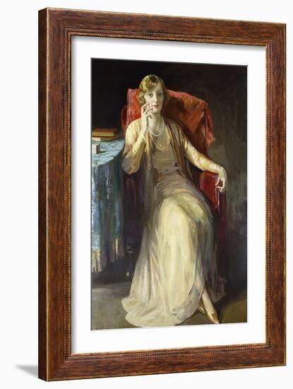 Mrs. W.N. Radford, 1929-Sir John Lavery-Framed Giclee Print