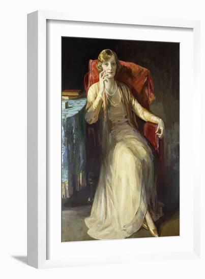 Mrs. W.N. Radford, 1929-Sir John Lavery-Framed Giclee Print