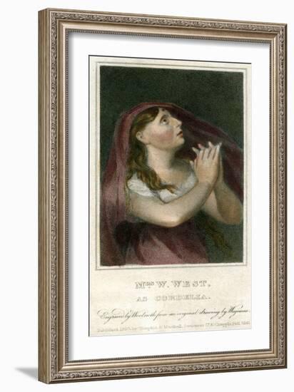 Mrs W West as Cordelia, 1820-Thomas Charles Wageman-Framed Giclee Print