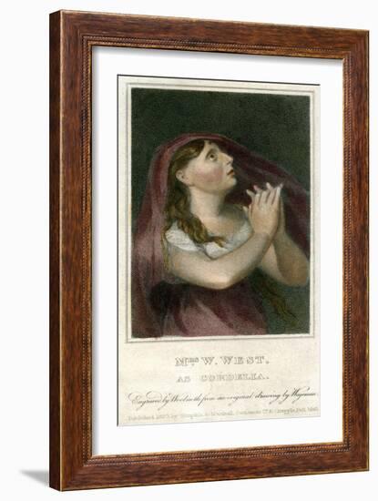 Mrs W West as Cordelia, 1820-Thomas Charles Wageman-Framed Giclee Print