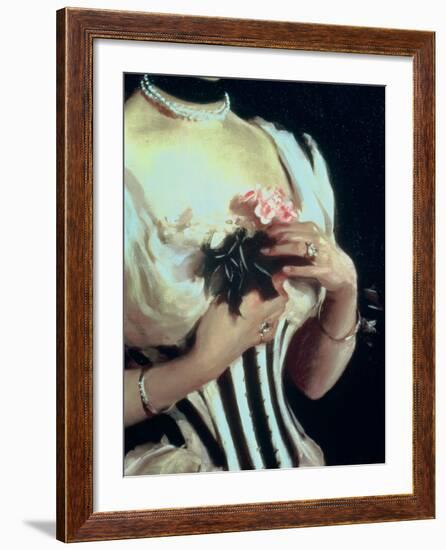 Mrs. Wilton Phipps, c.1884 (Detail)-John Singer Sargent-Framed Giclee Print