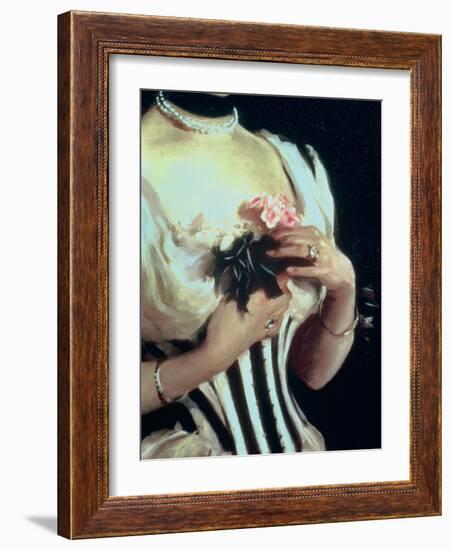 Mrs. Wilton Phipps, c.1884 (Detail)-John Singer Sargent-Framed Giclee Print