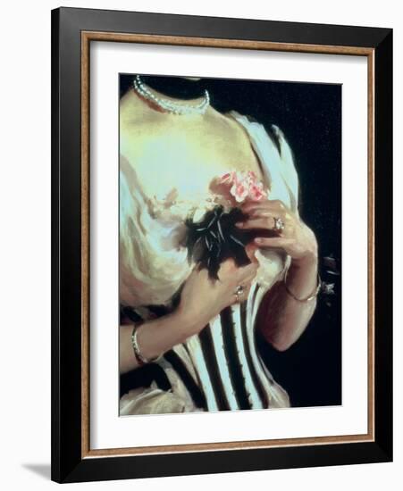 Mrs. Wilton Phipps, c.1884 (Detail)-John Singer Sargent-Framed Giclee Print