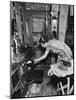 Mrs. Yandle Cooking on Coal Stove, Yacolt Mt, Future Recipients of Electricity from Bonneville Dam-Alfred Eisenstaedt-Mounted Photographic Print