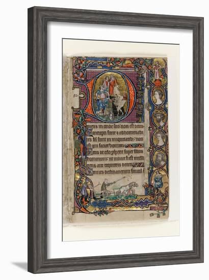 MS 1-2005, fol. 77r: David and the Fool-English School-Framed Giclee Print