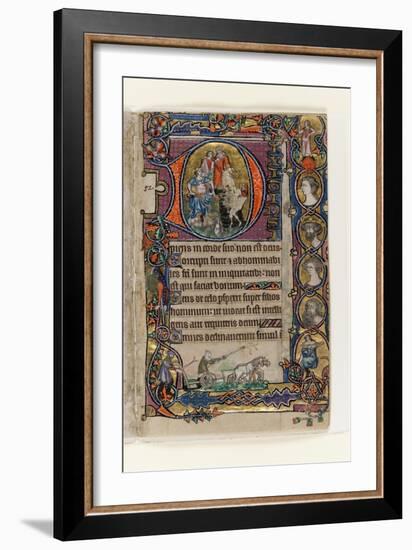 MS 1-2005, fol. 77r: David and the Fool-English School-Framed Giclee Print