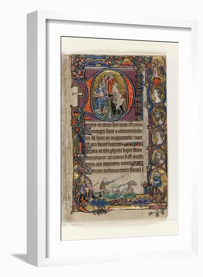 MS 1-2005, fol. 77r: David and the Fool-English School-Framed Giclee Print