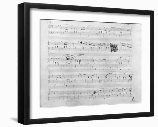 Ms.117, Waltz in F Minor, Opus 70, Number 2, Dedicated to Elise Gavard-Frederic Chopin-Framed Giclee Print