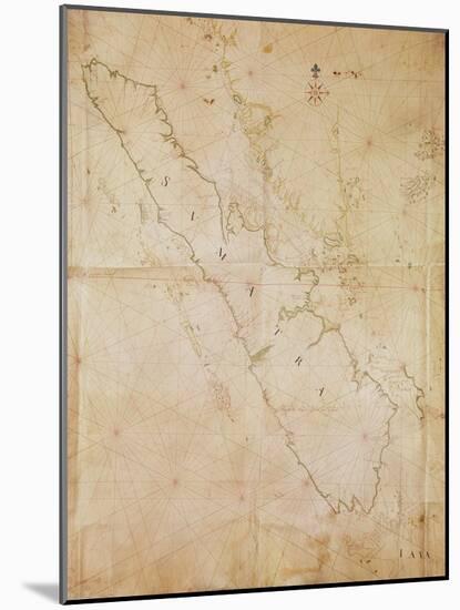 Ms 1288 Chart of Sumatra, 1653-Joan Blaeu-Mounted Giclee Print