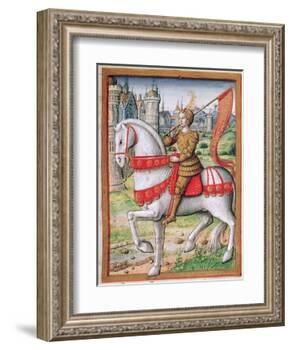 Ms 17 F.76 Joan of Arc from 'Vie Des Femmes Celebres', C.1505-French School-Framed Giclee Print