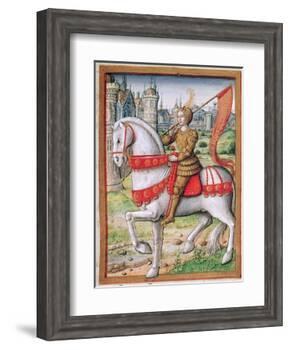 Ms 17 F.76 Joan of Arc from 'Vie Des Femmes Celebres', C.1505-French School-Framed Giclee Print