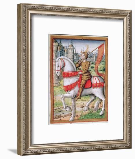 Ms 17 F.76 Joan of Arc from 'Vie Des Femmes Celebres', C.1505-French School-Framed Giclee Print