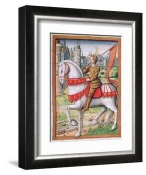 Ms 17 F.76 Joan of Arc from 'Vie Des Femmes Celebres', C.1505-French School-Framed Giclee Print