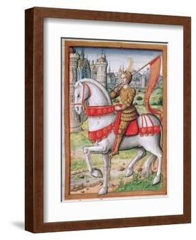 Ms 17 F.76 Joan of Arc from 'Vie Des Femmes Celebres', C.1505-French School-Framed Giclee Print