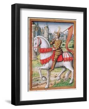 Ms 17 F.76 Joan of Arc from 'Vie Des Femmes Celebres', C.1505-French School-Framed Giclee Print