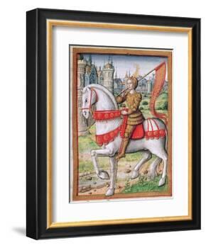 Ms 17 F.76 Joan of Arc from 'Vie Des Femmes Celebres', C.1505-French School-Framed Giclee Print