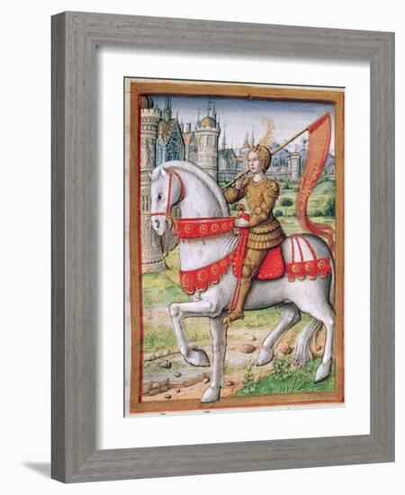 Ms 17 F.76 Joan of Arc from 'Vie Des Femmes Celebres', C.1505-French School-Framed Giclee Print