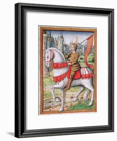 Ms 17 F.76 Joan of Arc from 'Vie Des Femmes Celebres', C.1505-French School-Framed Giclee Print