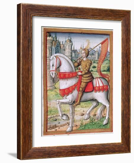 Ms 17 F.76 Joan of Arc from 'Vie Des Femmes Celebres', C.1505-French School-Framed Giclee Print