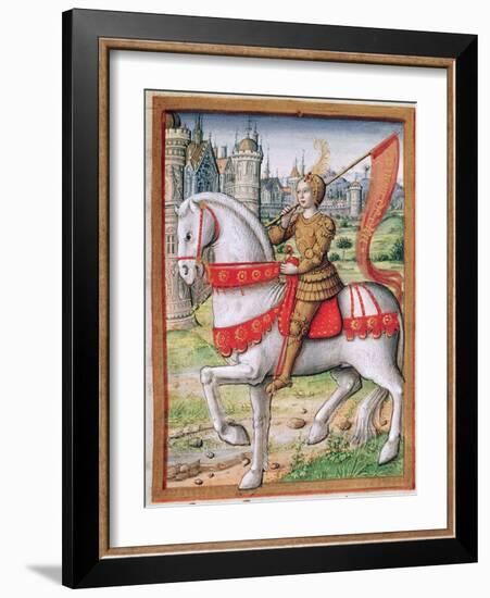 Ms 17 F.76 Joan of Arc from 'Vie Des Femmes Celebres', C.1505-French School-Framed Giclee Print