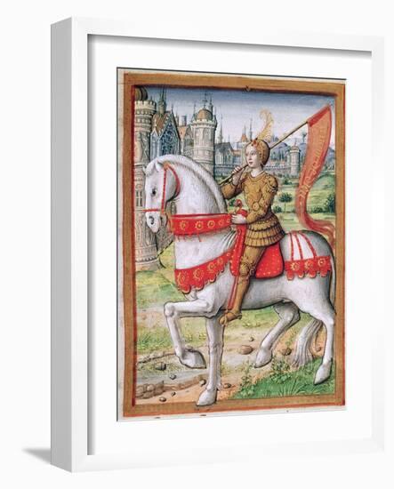 Ms 17 F.76 Joan of Arc from 'Vie Des Femmes Celebres', C.1505-French School-Framed Giclee Print