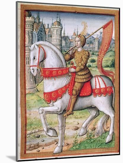 Ms 17 F.76 Joan of Arc from 'Vie Des Femmes Celebres', C.1505-French School-Mounted Giclee Print