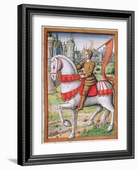 Ms 17 F.76 Joan of Arc from 'Vie Des Femmes Celebres', C.1505-French School-Framed Giclee Print