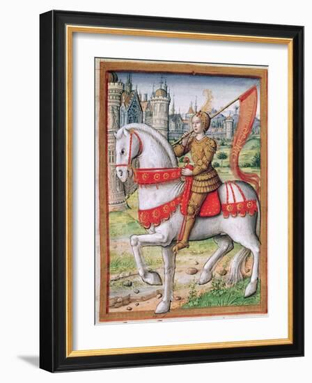 Ms 17 F.76 Joan of Arc from 'Vie Des Femmes Celebres', C.1505-French School-Framed Giclee Print