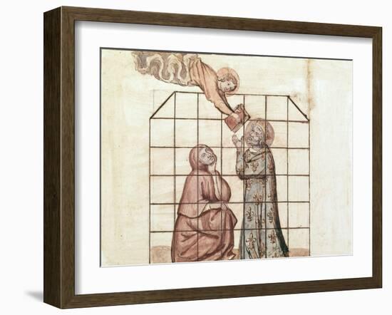 Ms 1779 Fol.76V St. Louis Imprisoned, from 'Memoires Pour La Vie De Saint Louis', Compiled by Nicol-French School-Framed Giclee Print