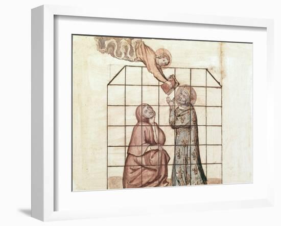 Ms 1779 Fol.76V St. Louis Imprisoned, from 'Memoires Pour La Vie De Saint Louis', Compiled by Nicol-French School-Framed Giclee Print