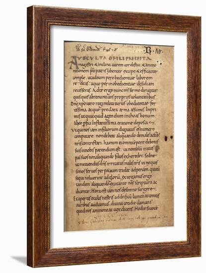 Ms. 197 F.1R Rule of St. Benedict-null-Framed Giclee Print