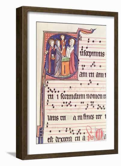 Ms 241 F.144 Historiated Initial 'S' Depicting the Presentation of Jesus at the Temple-French-Framed Giclee Print