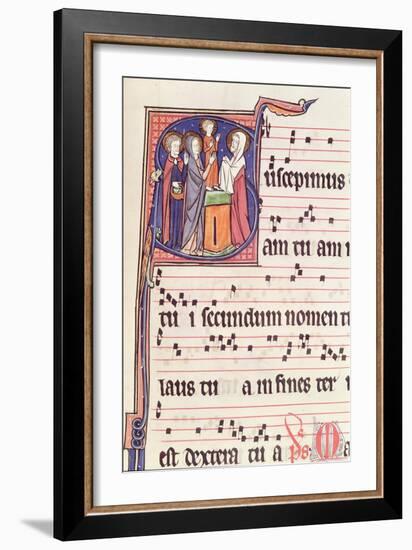 Ms 241 F.144 Historiated Initial 'S' Depicting the Presentation of Jesus at the Temple-French-Framed Giclee Print