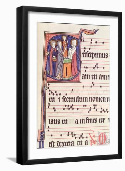 Ms 241 F.144 Historiated Initial 'S' Depicting the Presentation of Jesus at the Temple-French-Framed Giclee Print