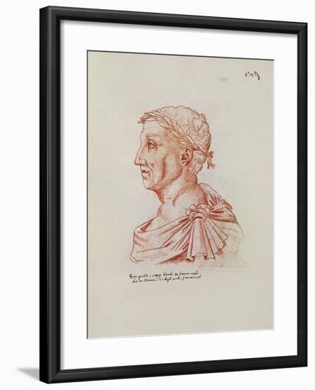 Ms.266 Fol.271 V Petrarch (1304-74), from 'Recueil D'Arras' (Red Chalk on Paper)-Jacques Le Boucq-Framed Giclee Print