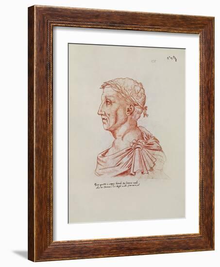 Ms.266 Fol.271 V Petrarch (1304-74), from 'Recueil D'Arras' (Red Chalk on Paper)-Jacques Le Boucq-Framed Giclee Print