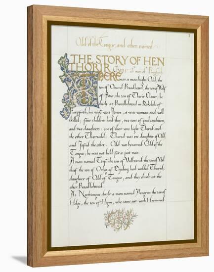 Ms 270* F.1R the Story of Hen Thorir, C.1873-4-William Morris-Framed Premier Image Canvas