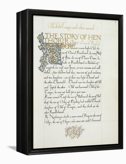 Ms 270* F.1R the Story of Hen Thorir, C.1873-4-William Morris-Framed Premier Image Canvas