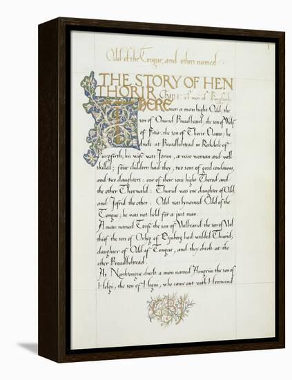 Ms 270* F.1R the Story of Hen Thorir, C.1873-4-William Morris-Framed Premier Image Canvas