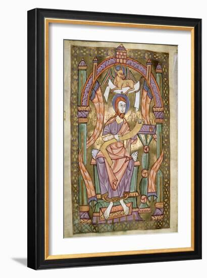 Ms Czart 1207 IV Fol Cxixv St. Luke the Evangelist, from 'The Evangeliarium of the Cathedral of Plo-German School-Framed Giclee Print